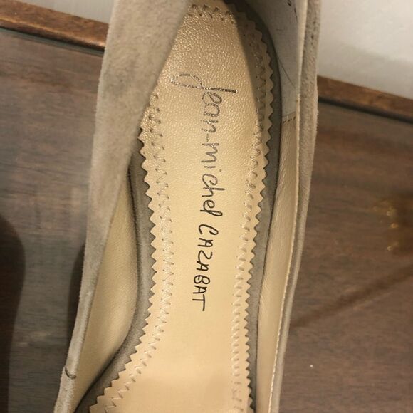Jean - Michel Cazabat leather suede light taupe 4 inch heels, size 38.5, US 8 - Picture 4 of 11